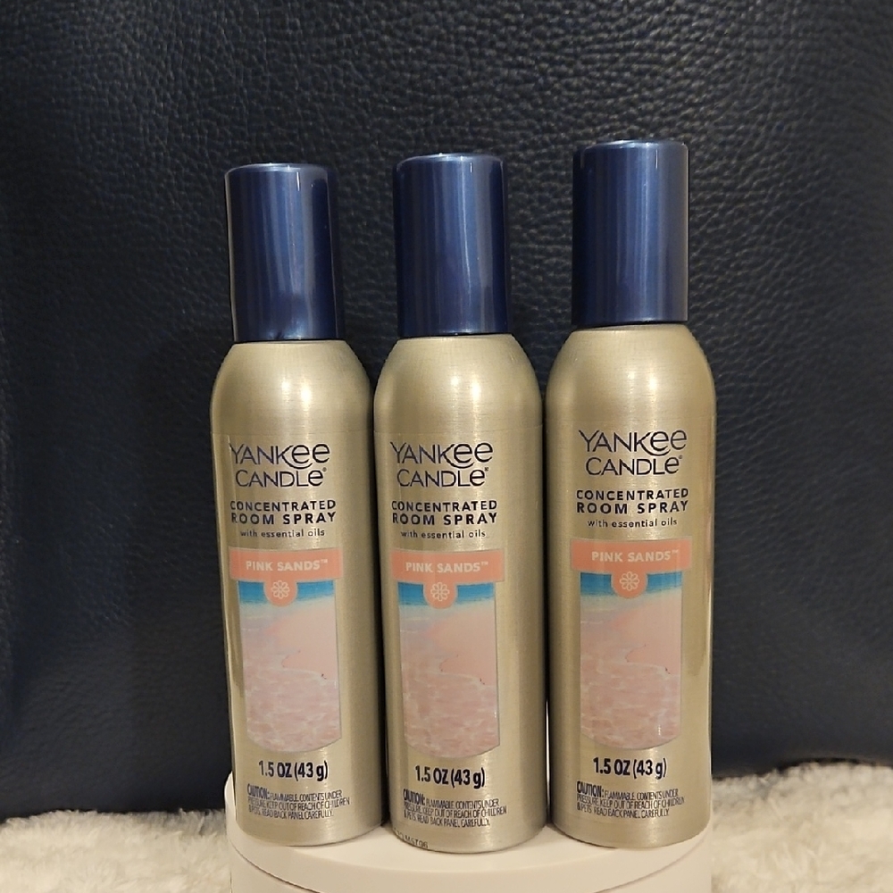 NWT Yankee Candle Pink Sands Concentrated Room Spray Bundle of THREE.